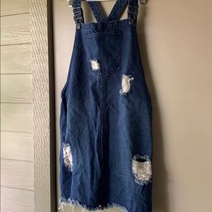 Denim Overall Skirt